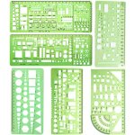 Fitags - 6 pi�ces mod�les de mesure en plastique mod�les de mesure pochoirs de coffrage r�gles de dessin ...