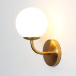 Applique murale intrieure vintage g9 3000k blanc chaud led boule de verre applique clairage pour salon ...