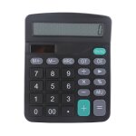 Fitags - calculatrice, fonction standard calculateur de bureau 14x12 cm (noir)