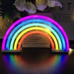 Fitags enseignes lumineuses arc - en - ciel, d�coration murale arc - en - ciel pour filles, chambre d'enfant, ...