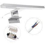 Fitags lampe miroir led salle de bain avec interrupteur, 30cm 700lm 5w luminaire salle de bain 6000k ...