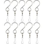 Pinces � crochet pivotantes, 10 pack crochets en s en acier inoxydable rotatifs pivotant crochets clips ...