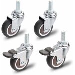 Fitags - roulettes pour meubles, 2 pièces roulette pivotante avec frein + 2 pièces roulette pivotante ... Fitags - roulettes pour meubles, 2 pièces roulette pivotante avec frein + 2 pièces roulette pivotante ...