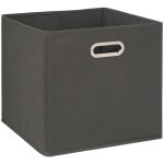 5five simply smart - panier et bo�te de rangement en tissu gris anthracite 31x31cm - modulaire mix'n ...