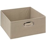 5five simply smart - bote de rangement beige lin 31 x 31 x 15 cm - five