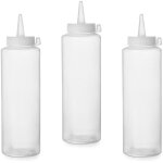 Flacon distributeur pour sauces froides, lot de 3 pi�ces. - transparent 0, 2l hendi 558058