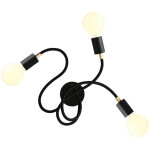 Flex 60 applique ou plafonnier articul� � lumi�re diffuse avec ampoule led g95 sans ampoule - noir