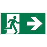 Fl�che adh�sive pour �clairage de secours (200 x 75 mm)