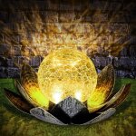 Fleur de lotus led lumineuse, �tanche lampe solaire jardin lotus d�coratif, d�coration �cologique jardin ...