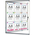 Floordirekt ? tableau d'affichage vitrine 70 x 97 cm ? surface magn�tique inscriptible ? porte en acrylique ...