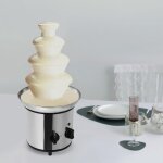 Fontaine � chocolat 170 w, 4 niveaux, en acier inoxydable, 1, 8 l, bol de r�cup�ration profond, pour ...