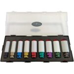 Coffret de 9 douilles a choc 1 / 2 pour jantes aluminium