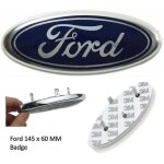 Ford badge oval blue / chrome 145x 60mm front / rear emblem focus mondeo transit(, )