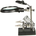 Forehill - 2. 5x 7. 5x 10x loupe sur pied avec led lumires, lampe de bureau type, support auxiliaire ...