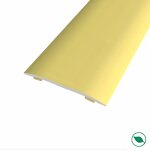 Barre de seuil adhsive mme niveau aluminium coloris (04) or long 90 cm larg 3, 7cm ht 2, 3mm