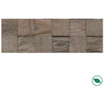Forestea - plaquettes de parement mural en teck cube java 552 x 184 x 10 - 20 mm paquet de 1, 016 m. ...