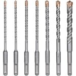 Memkey ? forets b�ton sds ? lot de 7 forets 4 - 12mm x 160mm ? t�te en carbure pour per�age efficace ...