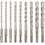 Forets � b�ton, 9 pi�ces (5 mm 16 x 160 mm), foret � percussion �lectrique sds - plus pour perceuse � ...