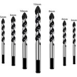 Foret b�ton pour perceuse, 7 pieces foret set pour carrelage, verre, b�ton, pierre, brique, carreaux, ...