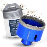 Foret � carrelage 65mm tr�pans diamant m14 forage avec filetage pour meuleuse d'angle sec et humide scie ...