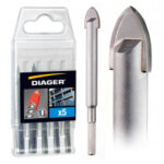 Foret diager c�rapro - sp�cial carrelage - emmanchement 6 pans - � 10 mm - 413d10