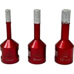Forets diamantés 3 pièces 6mm / 8mm / 10mm soudés sous vide forets avec filetage m14 pour le forage à ... Forets diamantés 3 pièces 6mm / 8mm / 10mm soudés sous vide forets avec filetage m14 pour le forage à ...