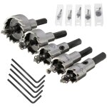 Foret diamant�, foret � b�ton pour scie cloche hss 16 / 18, 5 / 20 / 25 / 30 mm 5 pi�ces forage de fraisage ...