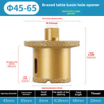 Foret diamant� double couche pour lavabo de table, �vier d'�gout, per�age de marbre, pierre, carrelage, ...