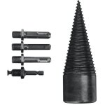 Foret pour diviseur de bois de chauffage, tige hexagonale ronde, al�soir � c�ne de fendage de bois - ...