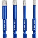 Forets m�ches diamant pour carrelage c�ramique gr�s c�rame tuiles verre pierre. coffret 4 m�ches diamant�es ...