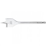 Foret plat en graphite de 30 mm ? per�age rapide dans le bois, mandrin � changement rapide