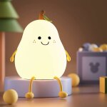 Forme poire créative veilleuse enfant avec fonction minuterie, 7 couleurs lumière led veilleuse enfant, ... Forme poire créative veilleuse enfant avec fonction minuterie, 7 couleurs lumière led veilleuse enfant, ...