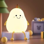 Forme poire cr�ative veilleuse enfant avec fonction minuterie, 7 couleurs lumi�re led veilleuse enfant, ...