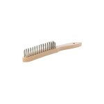Brosse m�tallique inox fil 2 rang�. fortis