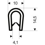 Fortis - protge - arte flexible rond. noir. 10. 14. 5mm. zone de serrage 1. 0 - 4. 5mm. 50m (par 50) ...