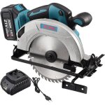 Scie circulaire sans fil 21v, moteur sans balais, 1 x 3, 0ah - 1 batterie, 1 chargeur, 1pcs lames, diamtre ...