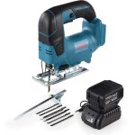 Scie sauteuse sans - fil power 21v, moteur sans balais, 1 x 3, 0ah - 1 batterie, 1 chargeur, 5pcs lames, ... Scie sauteuse sans - fil power 21v, moteur sans balais, 1 x 3, 0ah - 1 batterie, 1 chargeur, 5pcs lames, ...