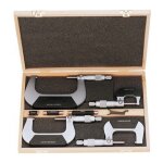 Jeu de microm�tres, plage de mesure : 0 - 100 mm, contenu 0 - 25 25 - 50 50 - 75 75 - 100 mm