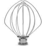 Fouet en acier inoxydable compatible avec robot de cuisine kitchenaid 5ksm5thwss (k45ww)