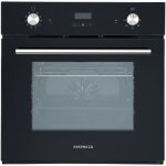 Respekta - four encastrable cuisinire autarcique grill air chaud faade verre noir led timer