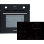 Respekta - four encastrable cuisinière autarcique verre noir vitrocéramique plaque de cuisson timer Respekta - four encastrable cuisinière autarcique verre noir vitrocéramique plaque de cuisson timer