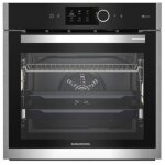 Four encastrable pyrolyse grundig - gebm19600bph - dark inox - porte froide - 71 l