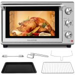 Four de table lectrique 46l magicfox avec tournebroche, porte double vitre, 6 modes multi fonction, ...