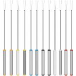 Fourchettes  fondue 12 pices, fourchettes  fondue en acier inoxydable de 24 cm avec manche rsistant ...