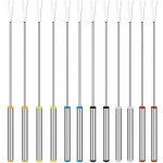 Fourchettes  fondue 12 pices, fourchettes  fondue en acier inoxydable de 24 cm avec manche rsistant ...