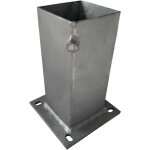 Fourreau  platine pied de poteau acier galvanis. 90 x 90 mm (pour poteau 80 x 80 mm) . - 90 x 90 mm ...