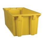 Fp - bac gerbable - emboîtable pp jaune l800 x l400 x h300mm Fp - bac gerbable - emboîtable pp jaune l800 x l400 x h300mm