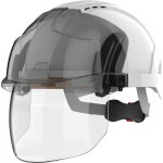 Fp - casque de travail �cran cr�maill�re ventil� evo vistashield blanc / fum�