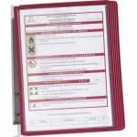 Fp - durable support mural pour panneau transparent vario wall 5 - 5551 rouge din a4 nombre de pochettes ...