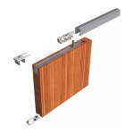 Fp - syst�me coulissant 140 me - a 2500mm ev1 anodis�. hlt ab 35mm compl�te. 1100 - 1300mm wm. helm